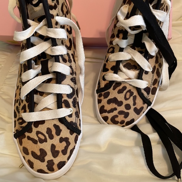 NWOT Kate Spade Keds Leopard Horsehair High Top Sneakers - Picture 10 of 12